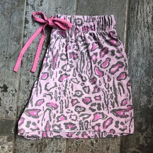 Animal print pajama shorts